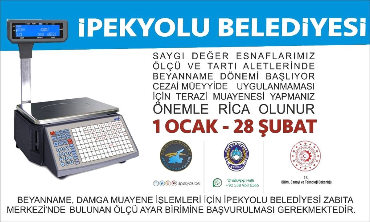 İpekyolu Belediyesinden Ölçü ve Ayar Birimleri Kontrolü