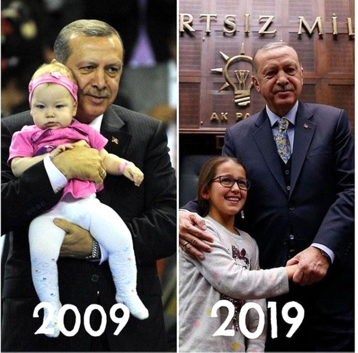 AK Parti\'den Erdoğan\'lı \'10yearschallenge\' Paylaşımı