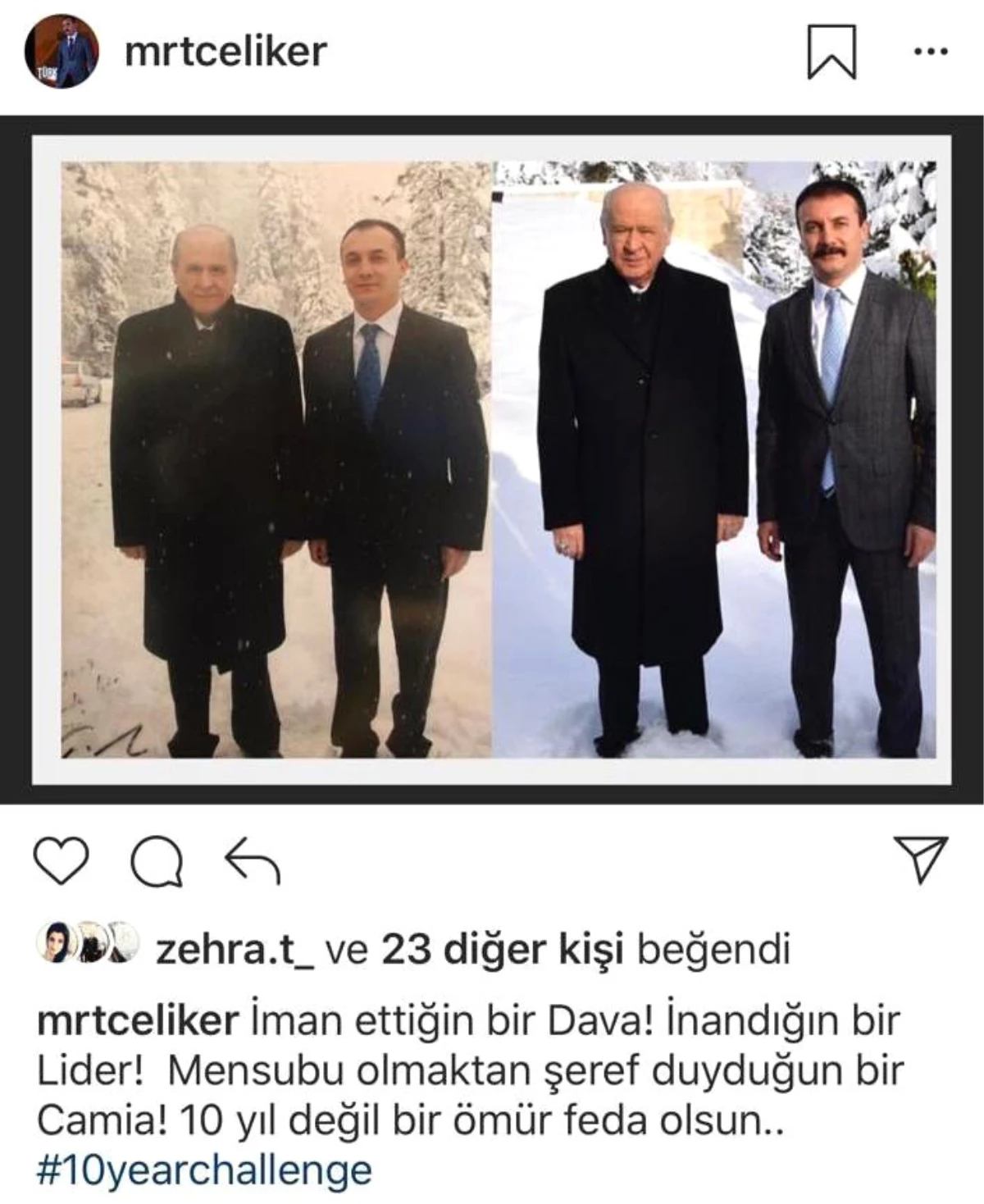 Bahçeli de "10 Years Challenge" Akımına Katıldı