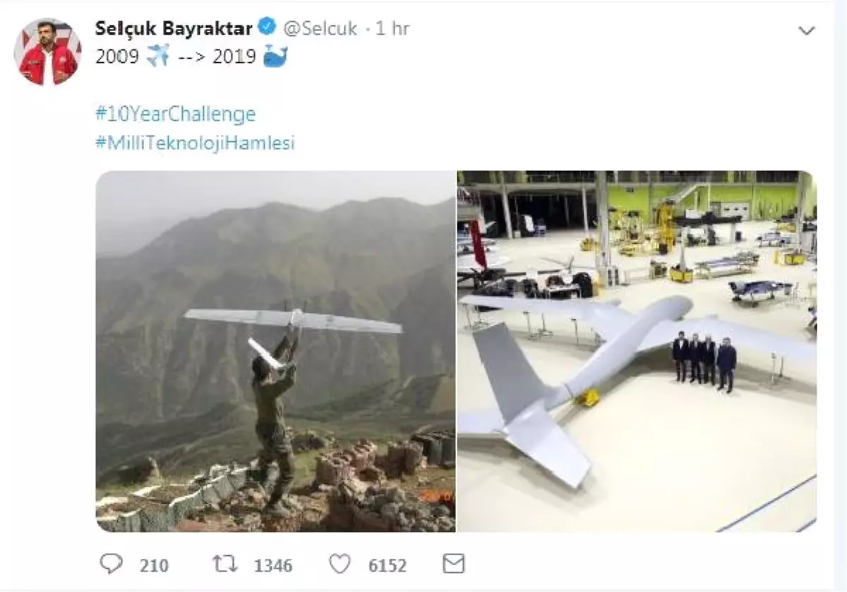 Selçuk Bayraktar\'dan 10 Years Challenge Paylaşımı