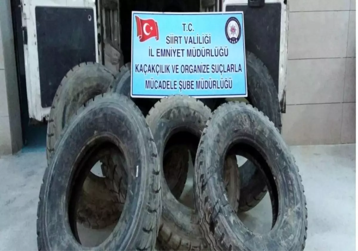 Siirt\'te 19 Kaçak Lastik Ele Geçirildi