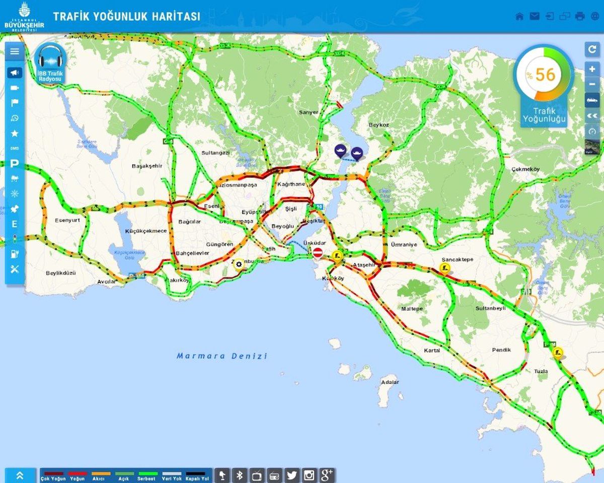 İstanbul\'da "Karne" Trafiği Havadan Görüntülendi