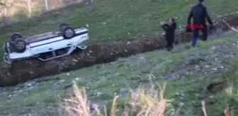 Adıyaman Şarampole Devrilen Otomobildeki 3 Kişi Yaralandı