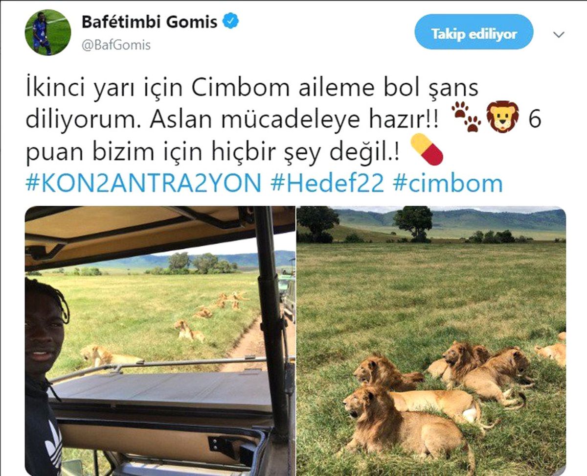 Gomis\'ten Galatasaray\'a Başarı Mesajı