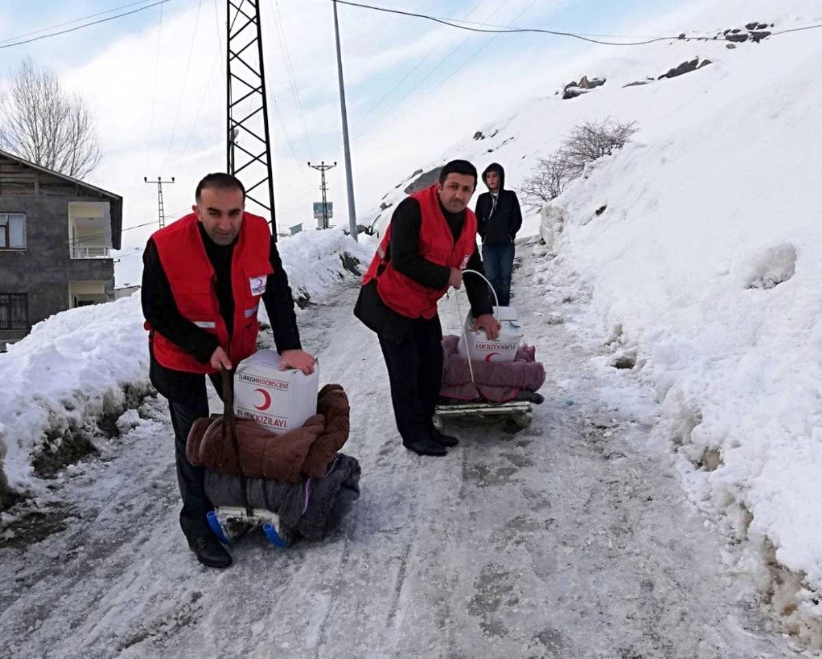 Kızaklarla Dar Gelirli Ailelere Yardım