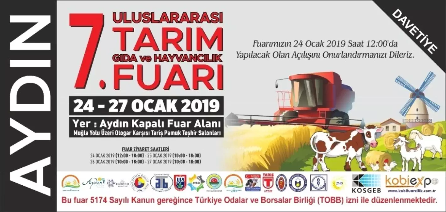 Aydın\'da Tarım Fuarı 24 Ocak\'ta Açılıyor