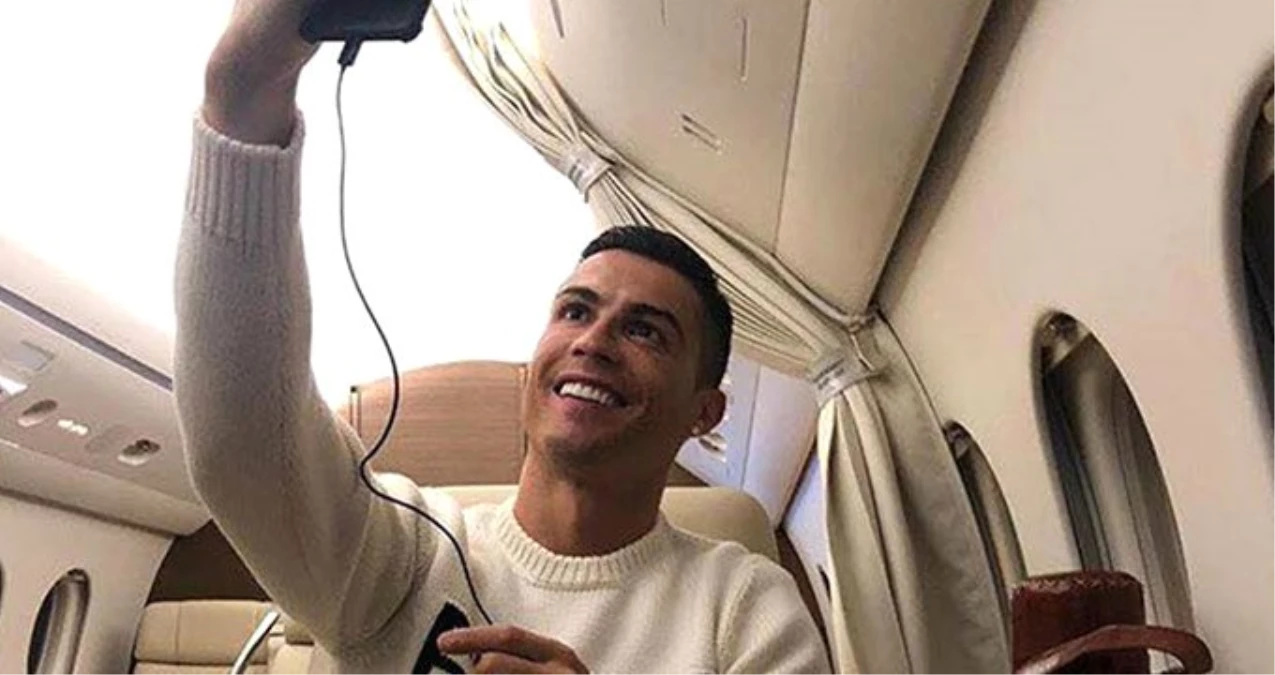 Cristiano Ronaldo\'nun Uçakta Yaptığı Paylaşım Büyük Tepki Çekti!