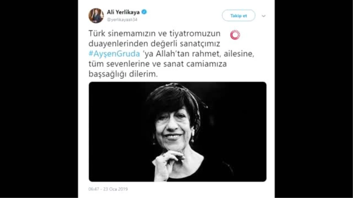 İstanbul Valisi Ali Yerlikaya\'dan Ayşen Gruda Paylaşımı