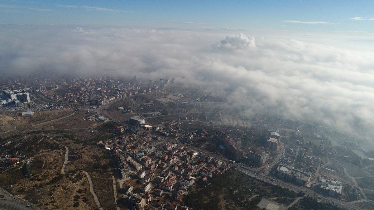 Konya\'da Eşsiz Sis Manzarası