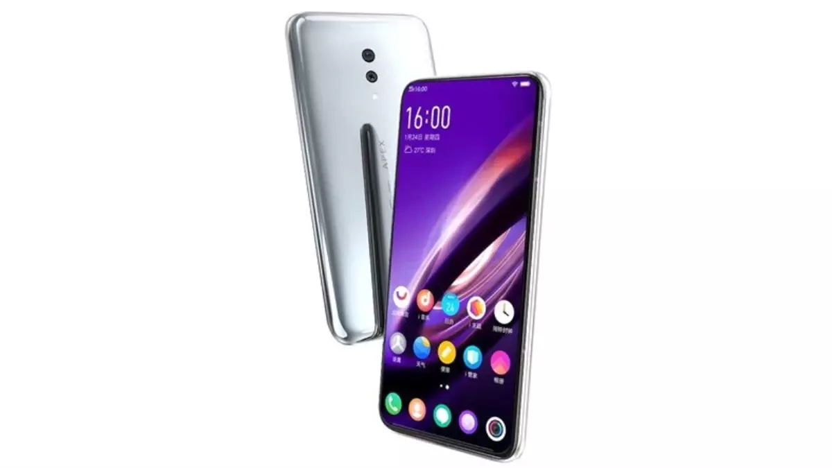 Deliksiz, Çentiksiz, Tuşsuz Telefon Vivo Apex 2019 Tanıtıldı