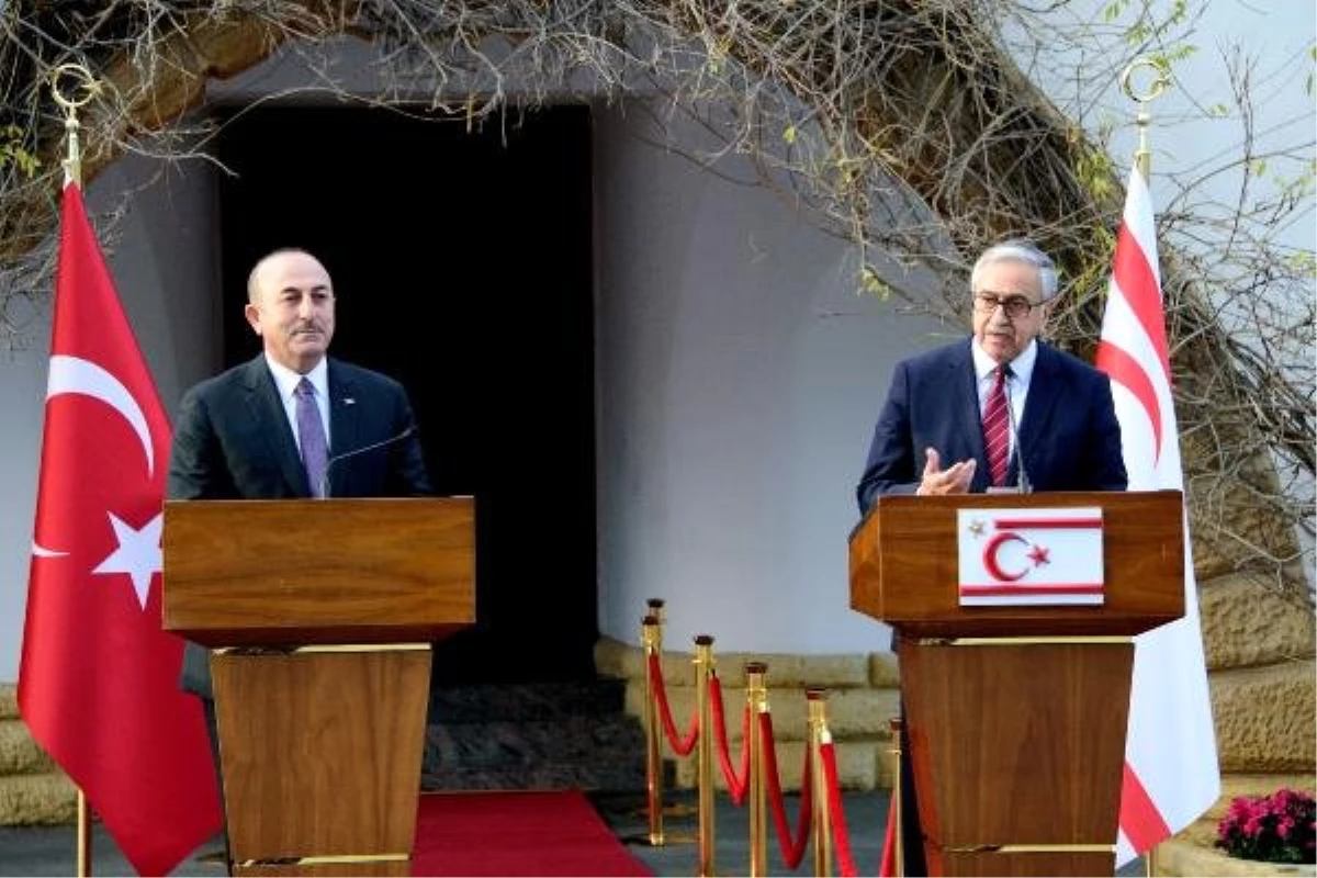 KKTC Cumhurbaşkanı Akıncı ile Bakan Çavuşoğlu Ortak Basın Toplantısı Düzenledi