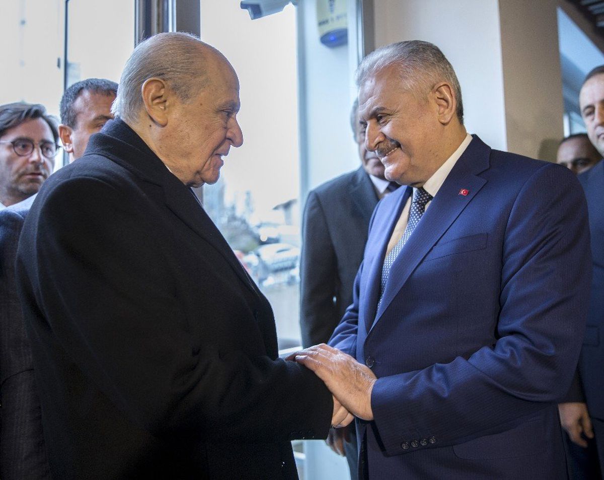 Bahçeli\'den TBMM Başkanı Yıldırım\'a Seçim Ziyareti