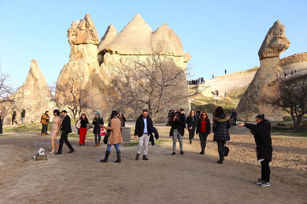 Kapadokya\'da Yarıyıl Tatili Yoğunluğu