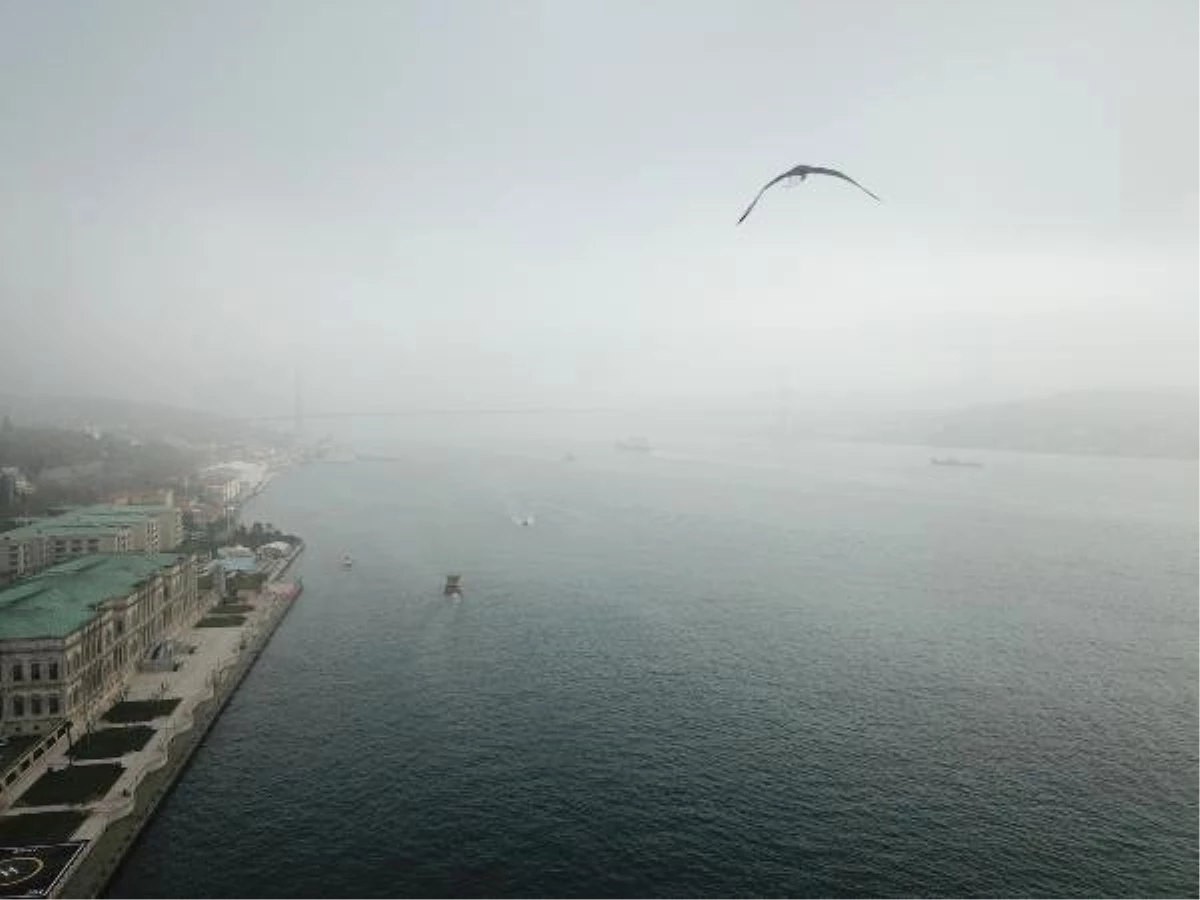 Havadan Fotoğraflarla) İstanbul Boğazı\'nda  Sis Etkili Oluyor
