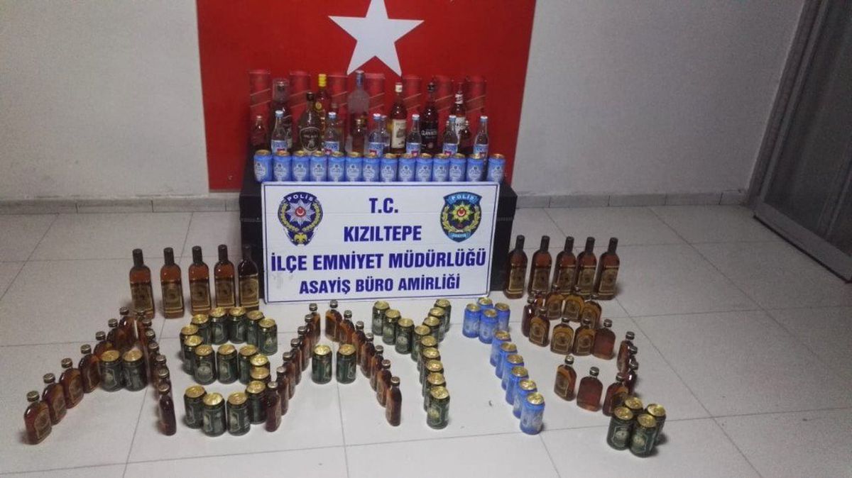 Mardin\'de 145 Adet Kaçak İçki Ele Geçirildi