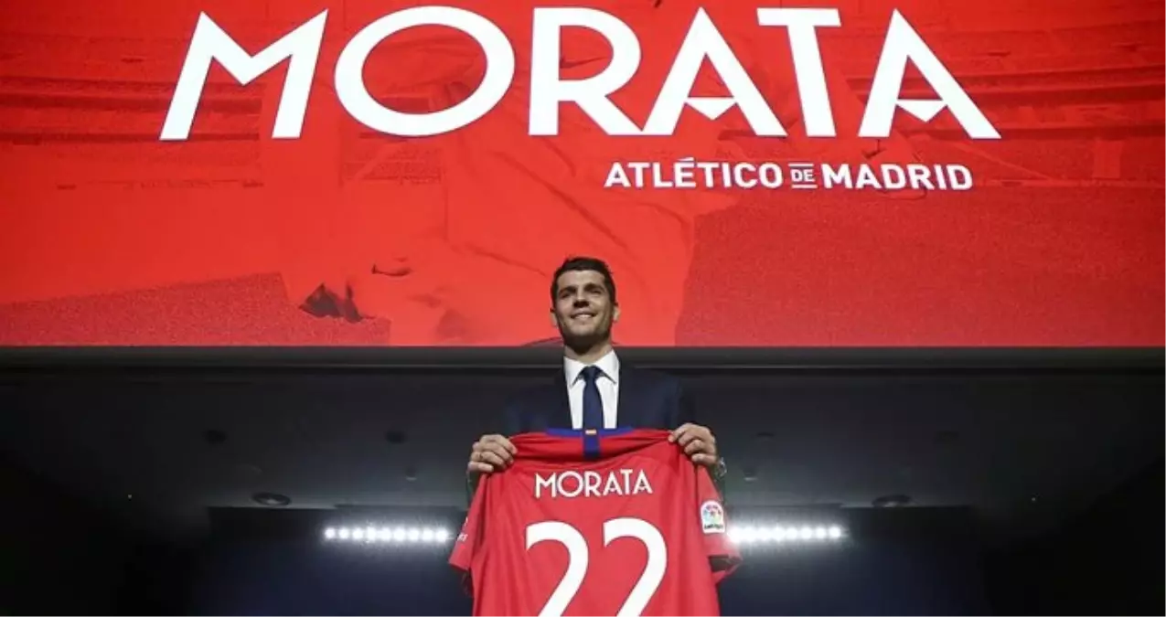 Atletico Madrid, Yeni Transferi Alvaro Morata\'yı Basına Tanıttı