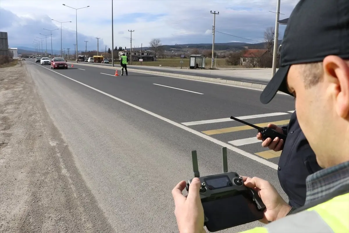 Bolu\'da Drone Destekli Trafik Denetimi