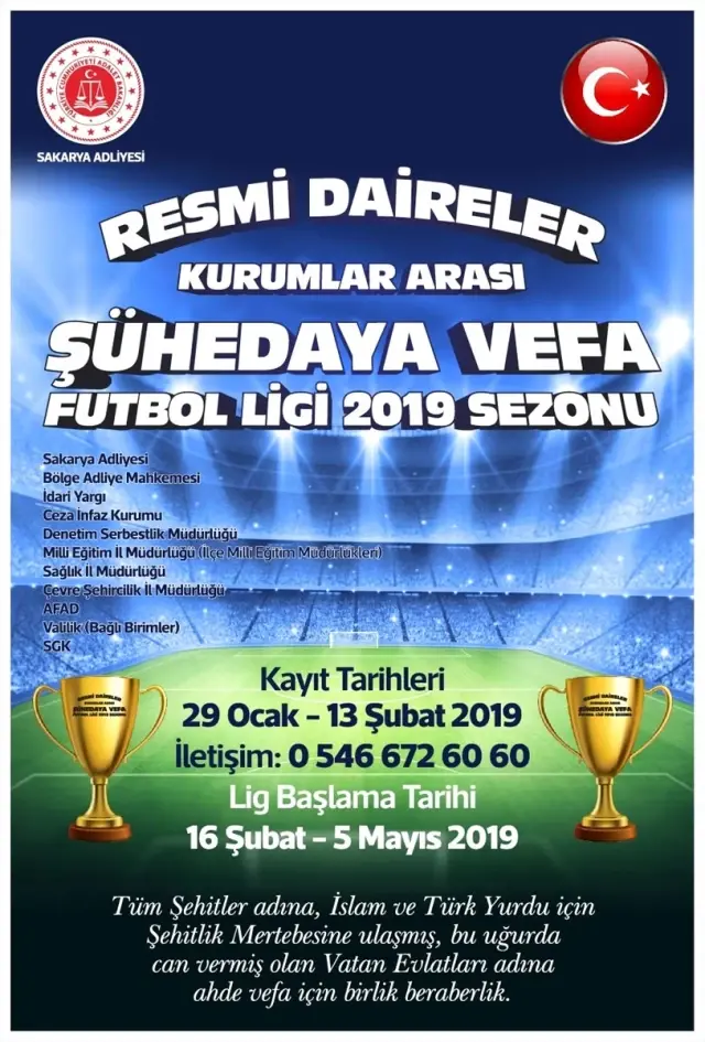 Sakarya’da Futbol Turnuvası Düzenlenecek Son Dakika