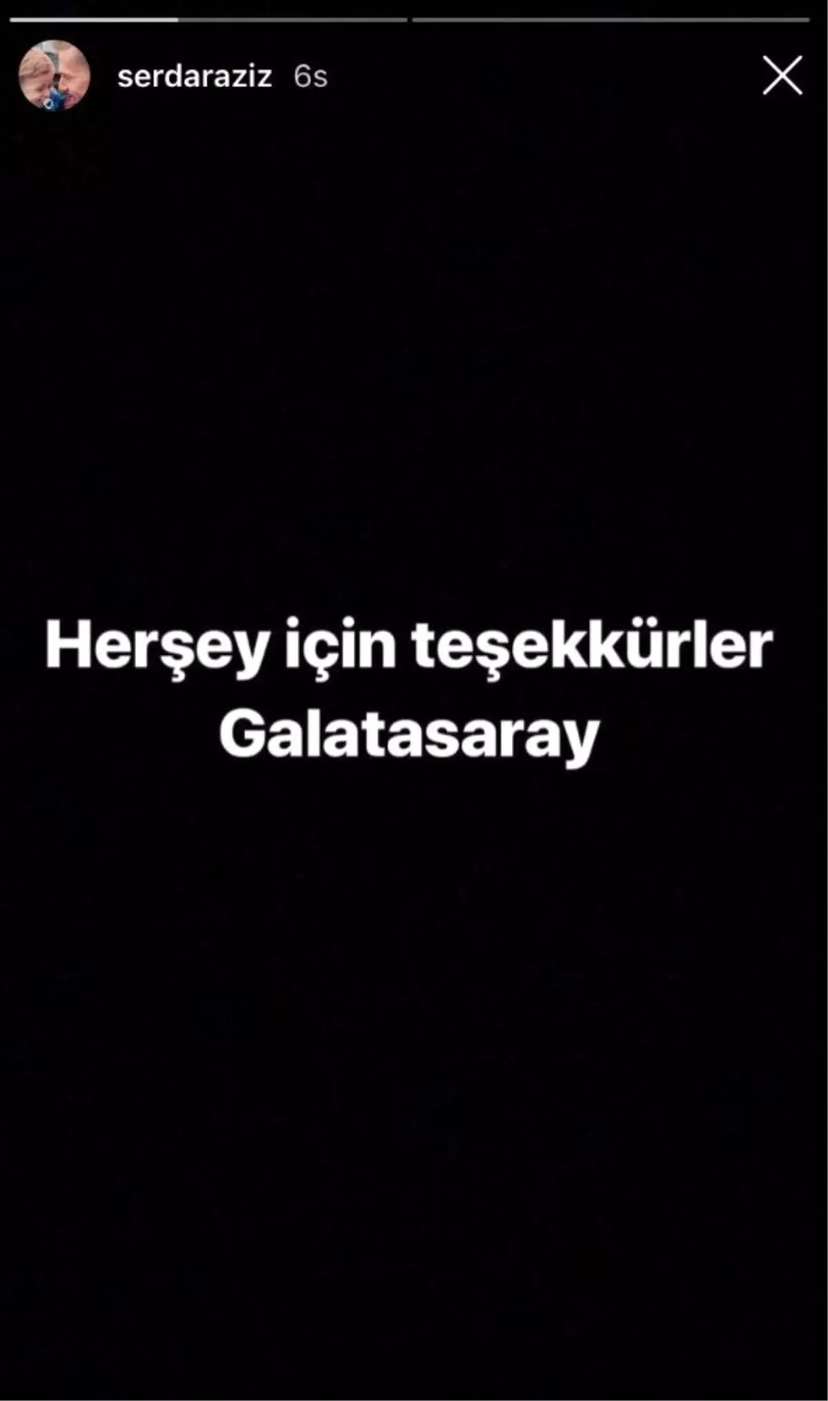 Serdar Aziz\'den Galatasaray\'a Teşekkür