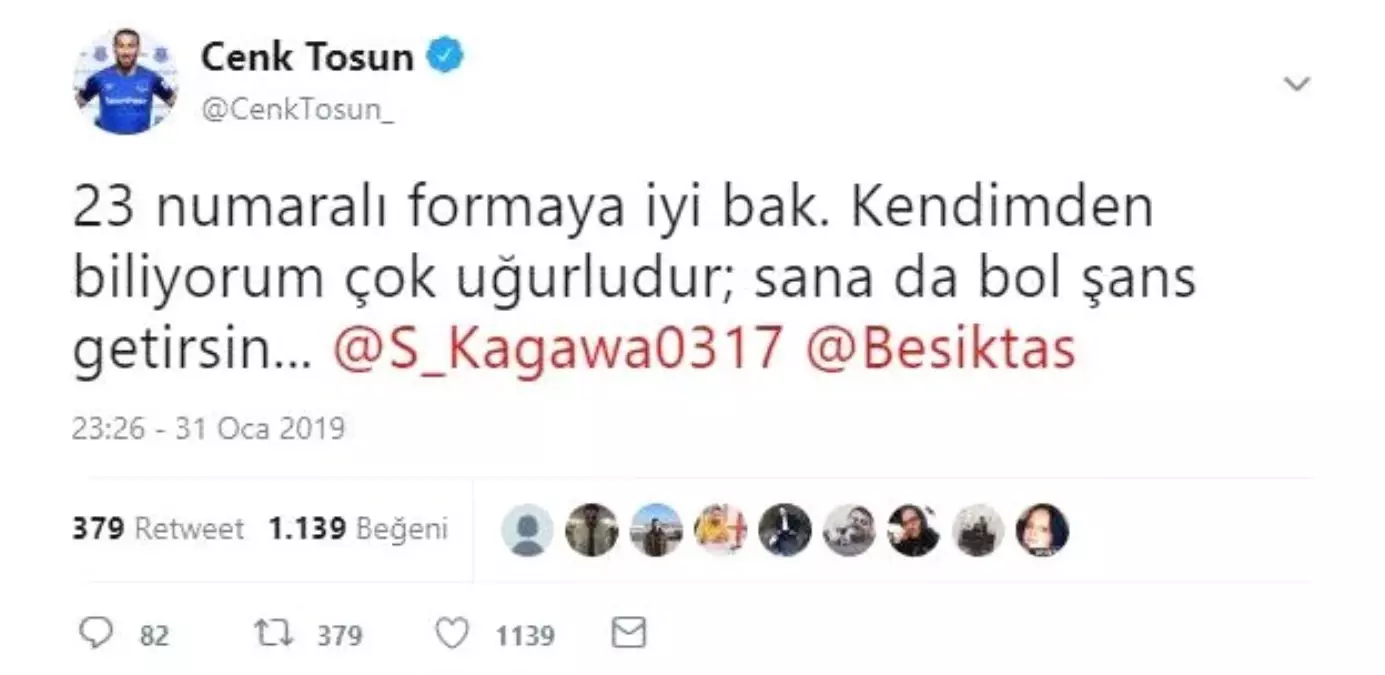 Cenk Tosun\'dan Kagawa\'ya Mesaj