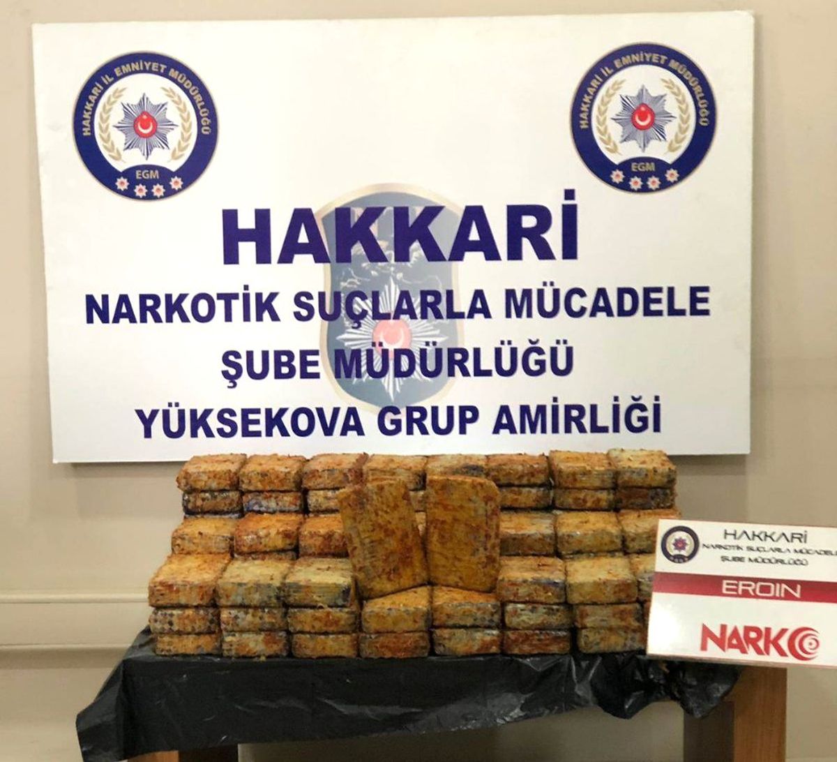 Yabancı Plakalı Araçta 56 Kilo Eroin Bulundu