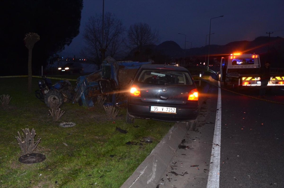 Ordu\'da Otomobil ile Çapa Makinesi Çarpıştı: 1 Ölü, 3 Yaralı