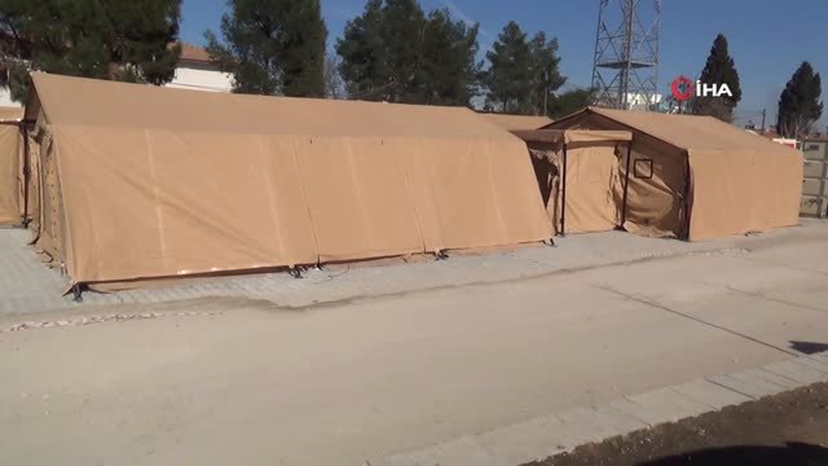 Suriye Sınırına Kurulan Sahra Hastanesi Tamamlandı