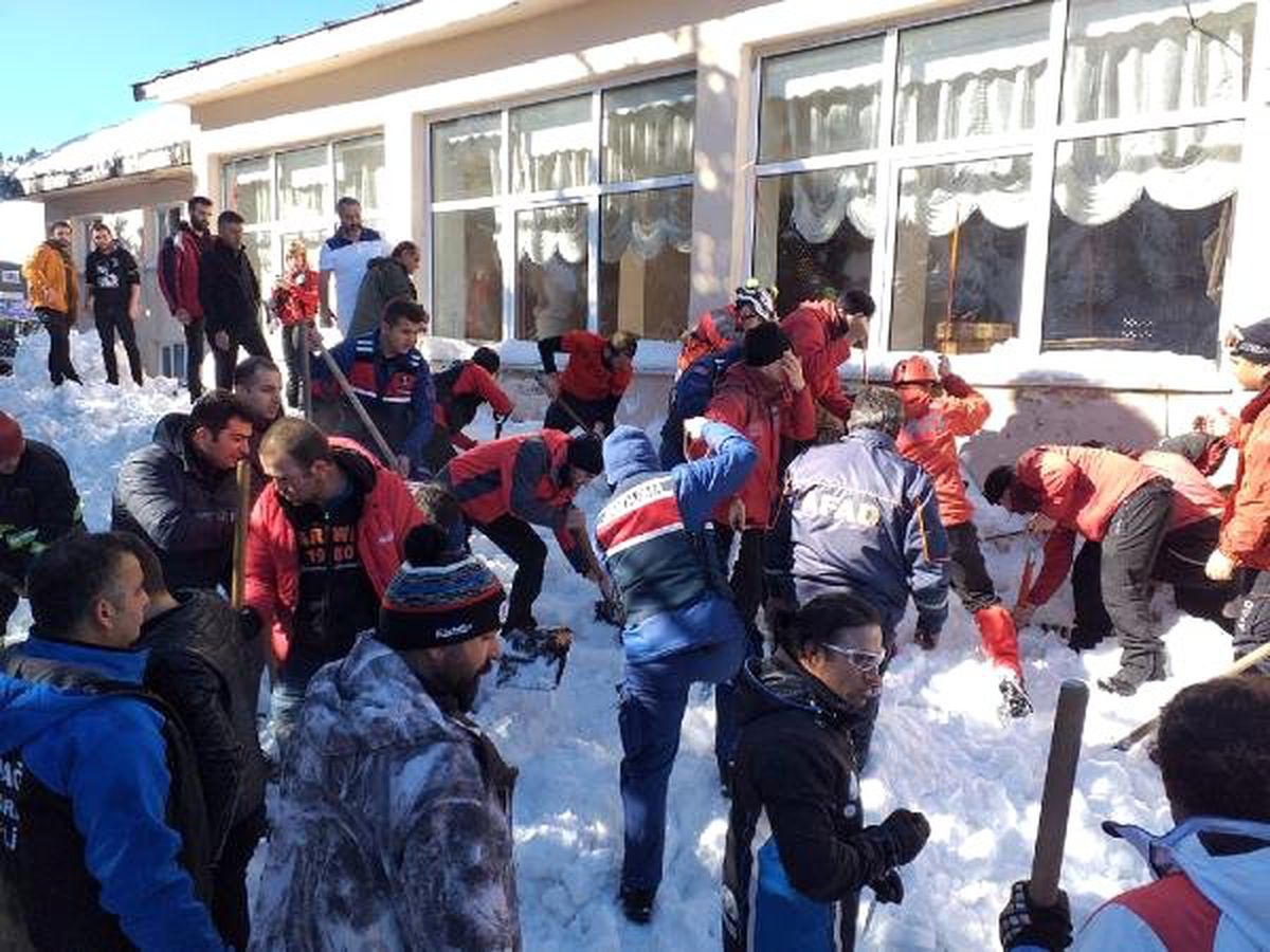Uludağ\'da Çatıdan Düşen Kar Kütlesi Altında Kalan 6 Kişi Kurtarıldı (4)