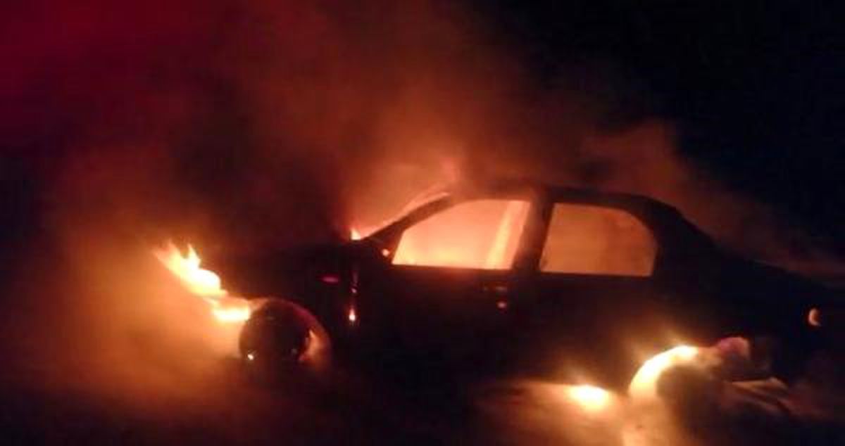 Gaziantep\'te Harekat Halindeki Otomobil Yandı