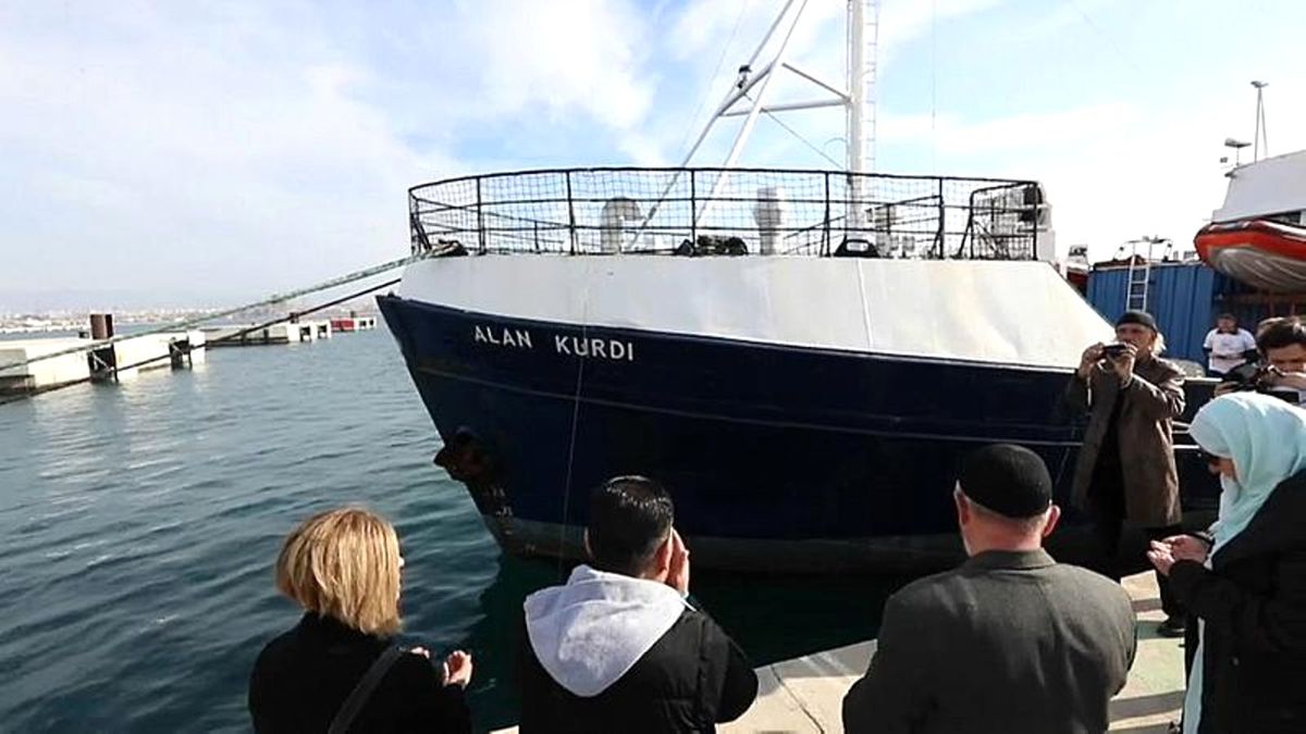 Video: İnsani Yardım Gemisine Alan Kurdi\'nin İsmi Verildi