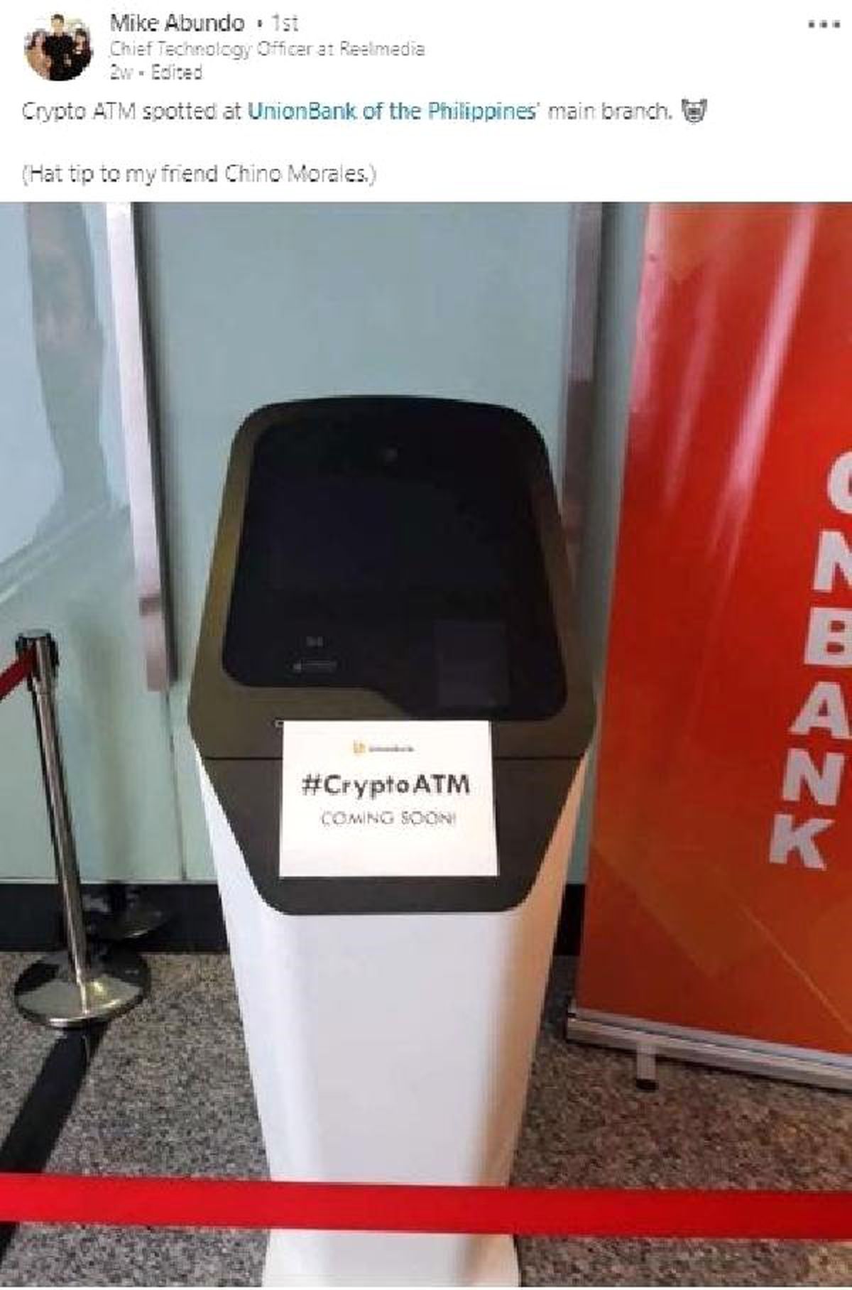 Dünyada İlk Kez Klasik Bir Banka \'Bitcoin Atm\'si Uygulaması Başlattı