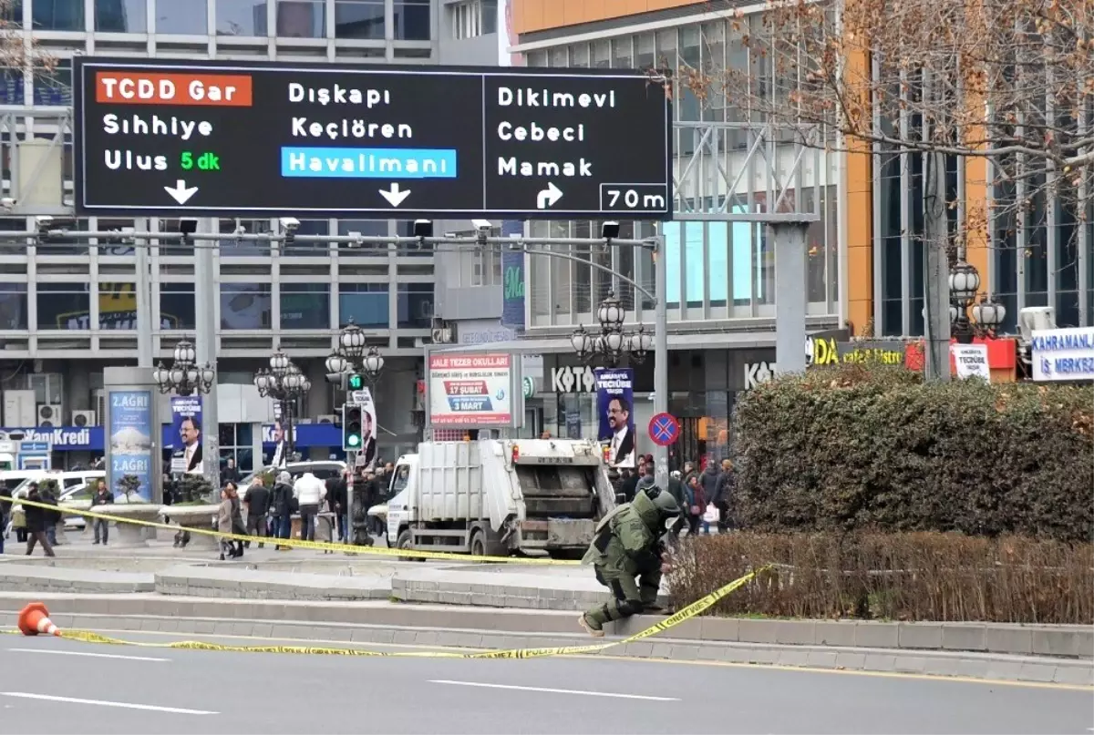 Kızılay\'da Şüpheli Paket Polisi Alarma Geçirdi