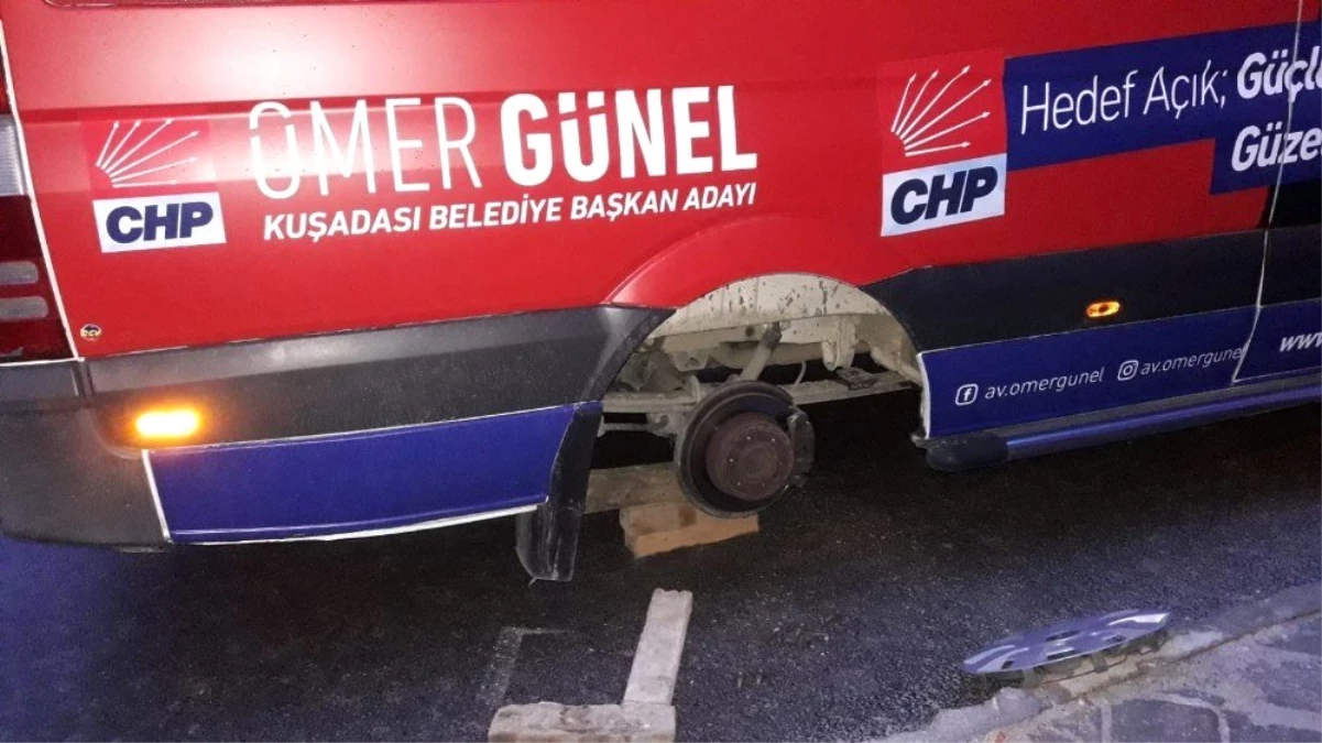 Kuşadası CHP\'den Ömer Günel\'in Seçim Aracına Yapılan Saldırıya Kınama