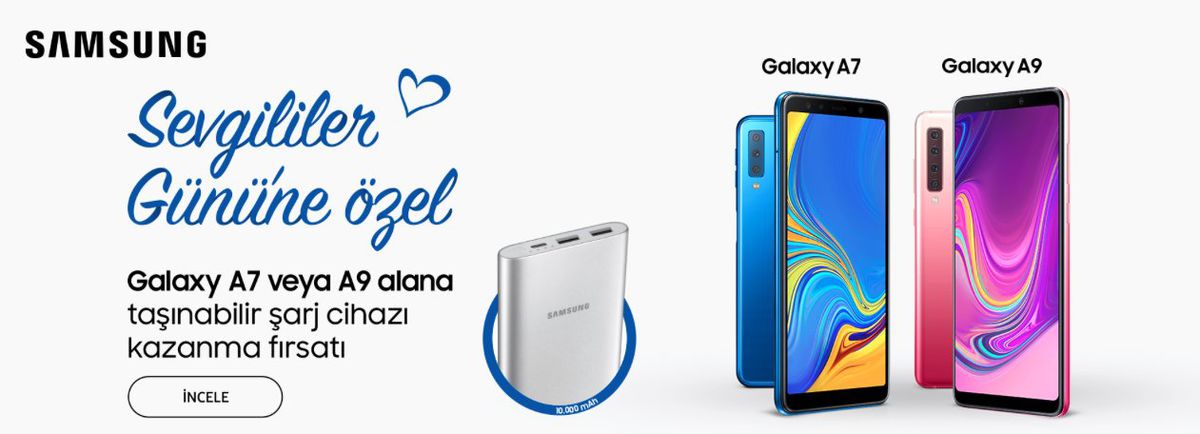Sevgililer Gününe Özel, Samsung Galaxy A9 veya A7 Alanlara Hediye Fırsatı