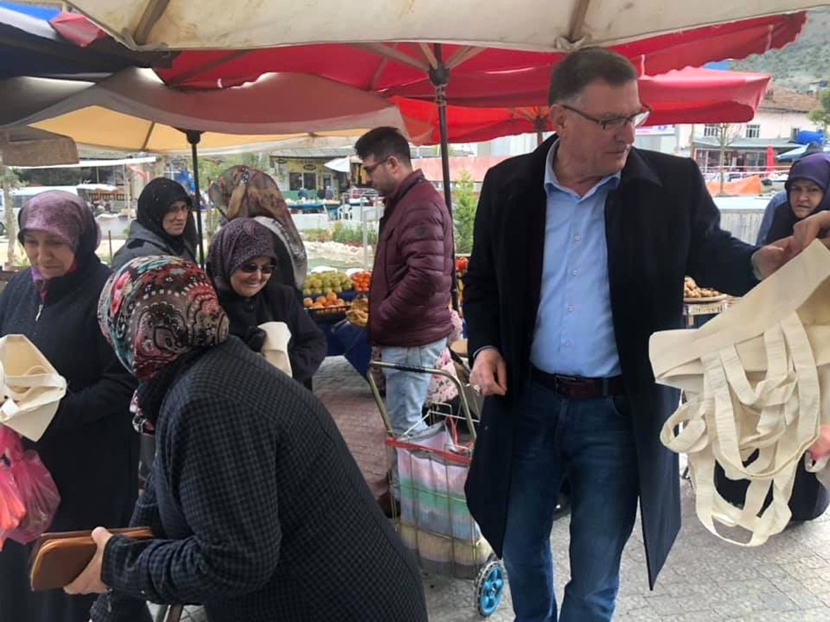 Vezirhan\'da \'Plastik Poşete Hayır\' Kampanyasına Destek