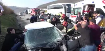 Düzce Tem Otoyolu'nda Dönüş Faciaya Neden Oluyordu 7 Yaralı