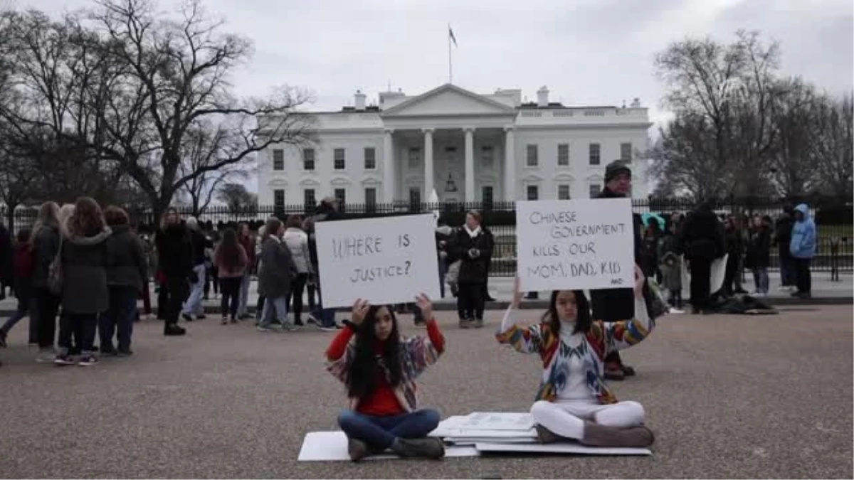 Beyaz Saray Önünde Çin\'in Sincan Politikası Protestosu - Washıngton