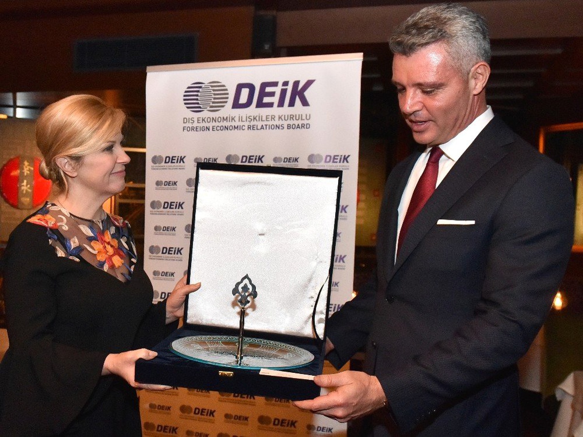 Deik, Hırvatistan Cumhurbaşkanı Kitarovic\'i Ağırladı