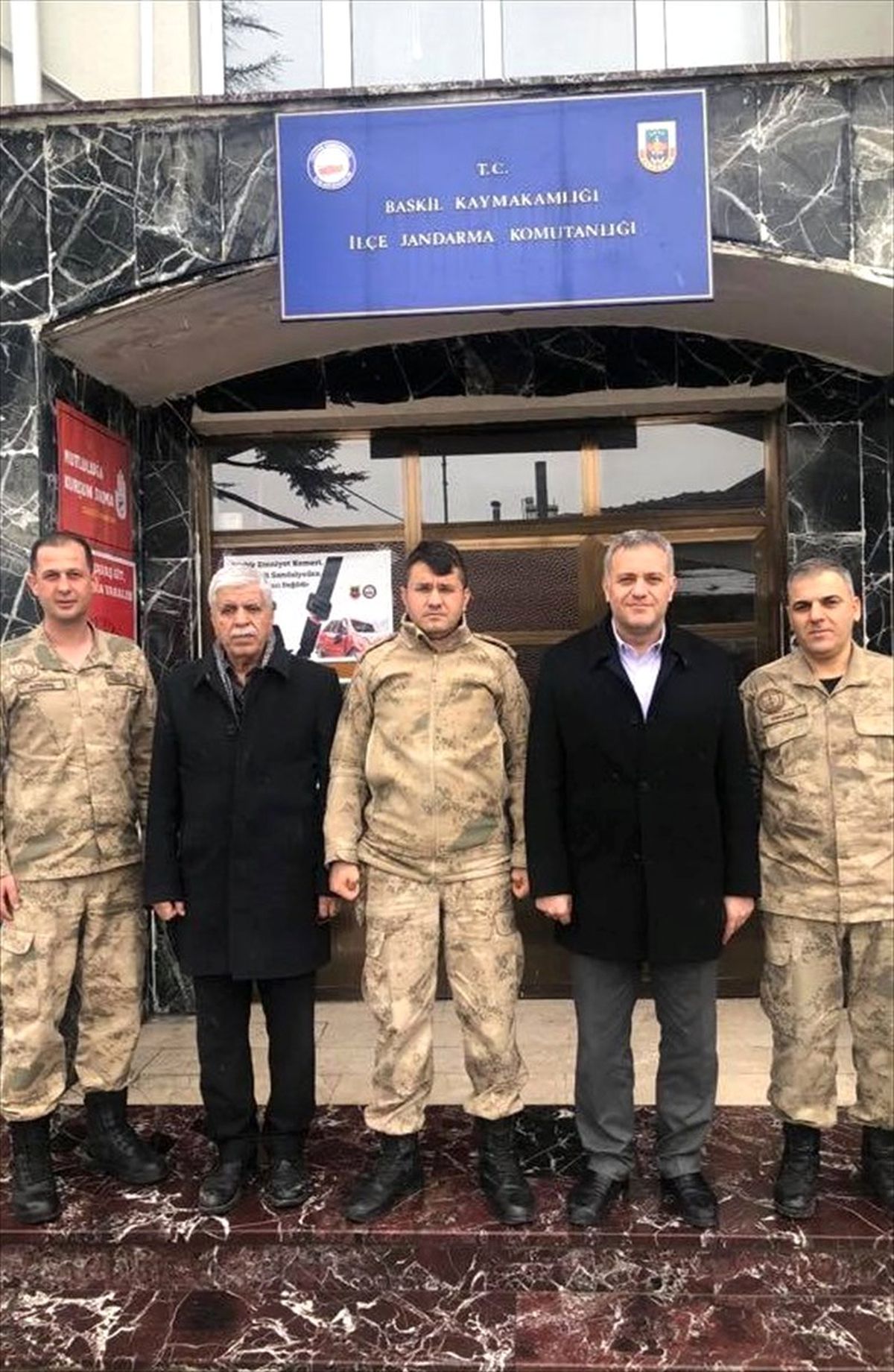 Baskil Belediye Başkanından İlçe Jandarma Komutanlığına Ziyaret