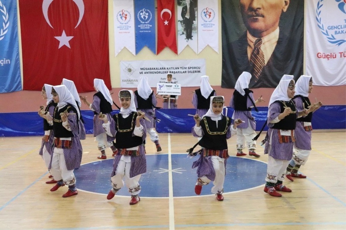 Karaman\'da Okullararası Halk Oyunları İl Birinciliği Yarışması Sona Erdi