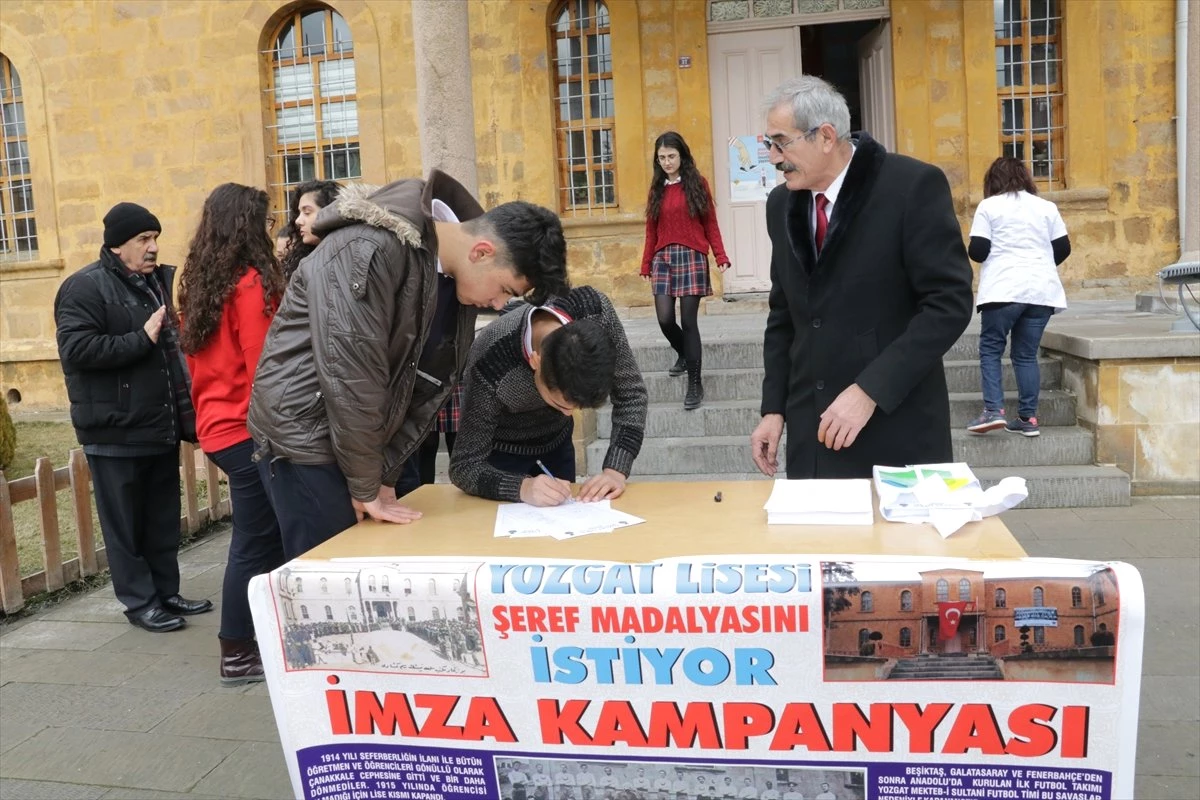 Yozgat Lisesi, Şeref Madalyası İstiyor