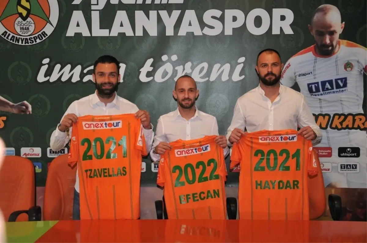 Aytemiz Alanyaspor, Haydar, Efecan ve Tzavellas\'ın Sözleşmelerini Uzattı