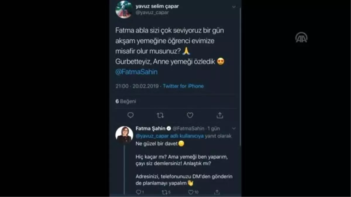 Fatma Şahin, Misafiri Olduğu Öğrencilere Yemek Yaptı