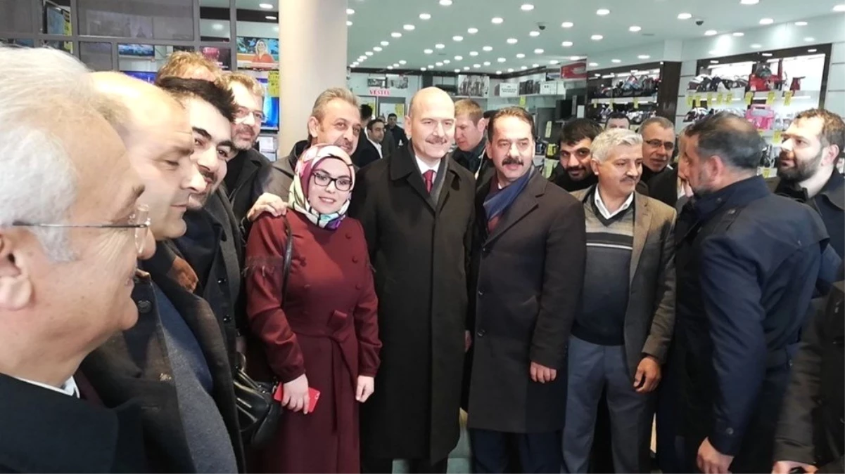 İçişleri Bakanı Erzincan\'da Esnafı Ziyaret Etti