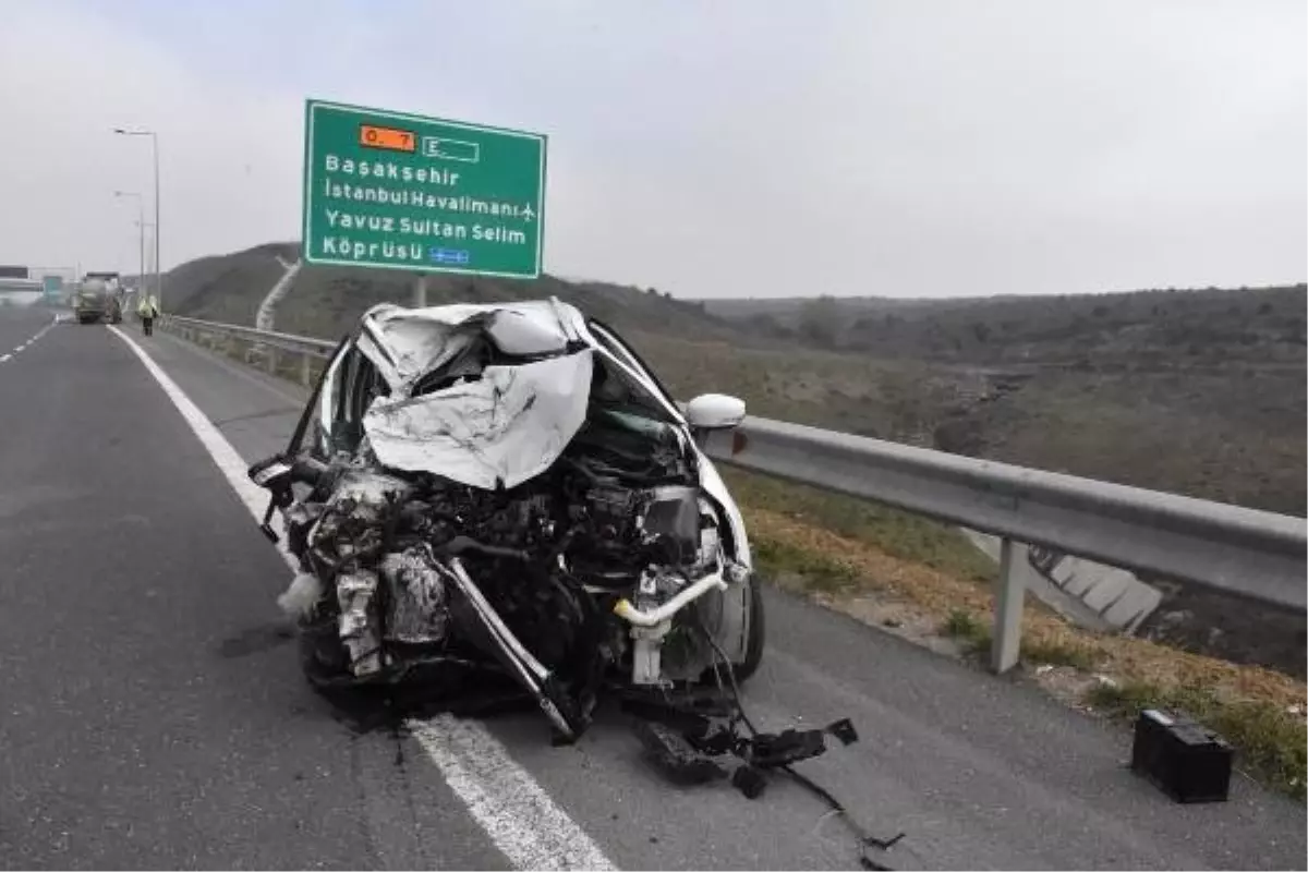 Yağ Tankerine Çarpan Otomobilin Sürücüsü Ağır Yaralandı