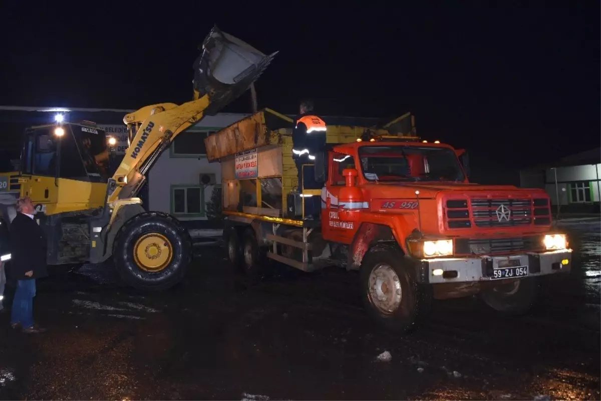 Çorlu Belediyesi Kar Hazırlıklarını Tamamladı