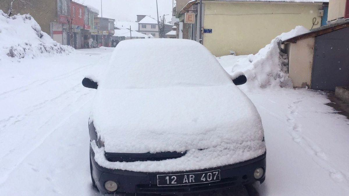 Karlıova\'da Kar Tekrar Etkisini Gösterdi