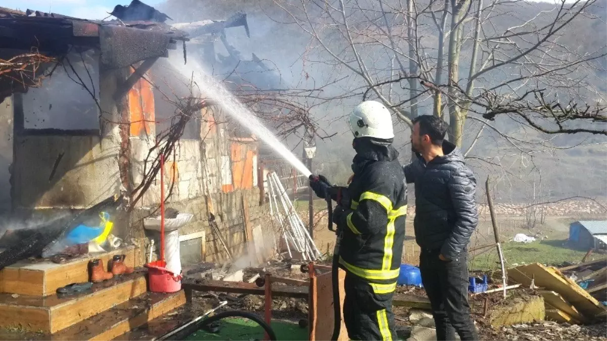 Bağ Evi Çıkan Yangında Kül Oldu