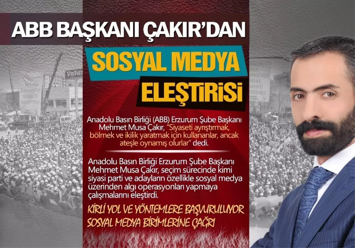 Çakır\'dan Sosyal Medya Eleştirisi