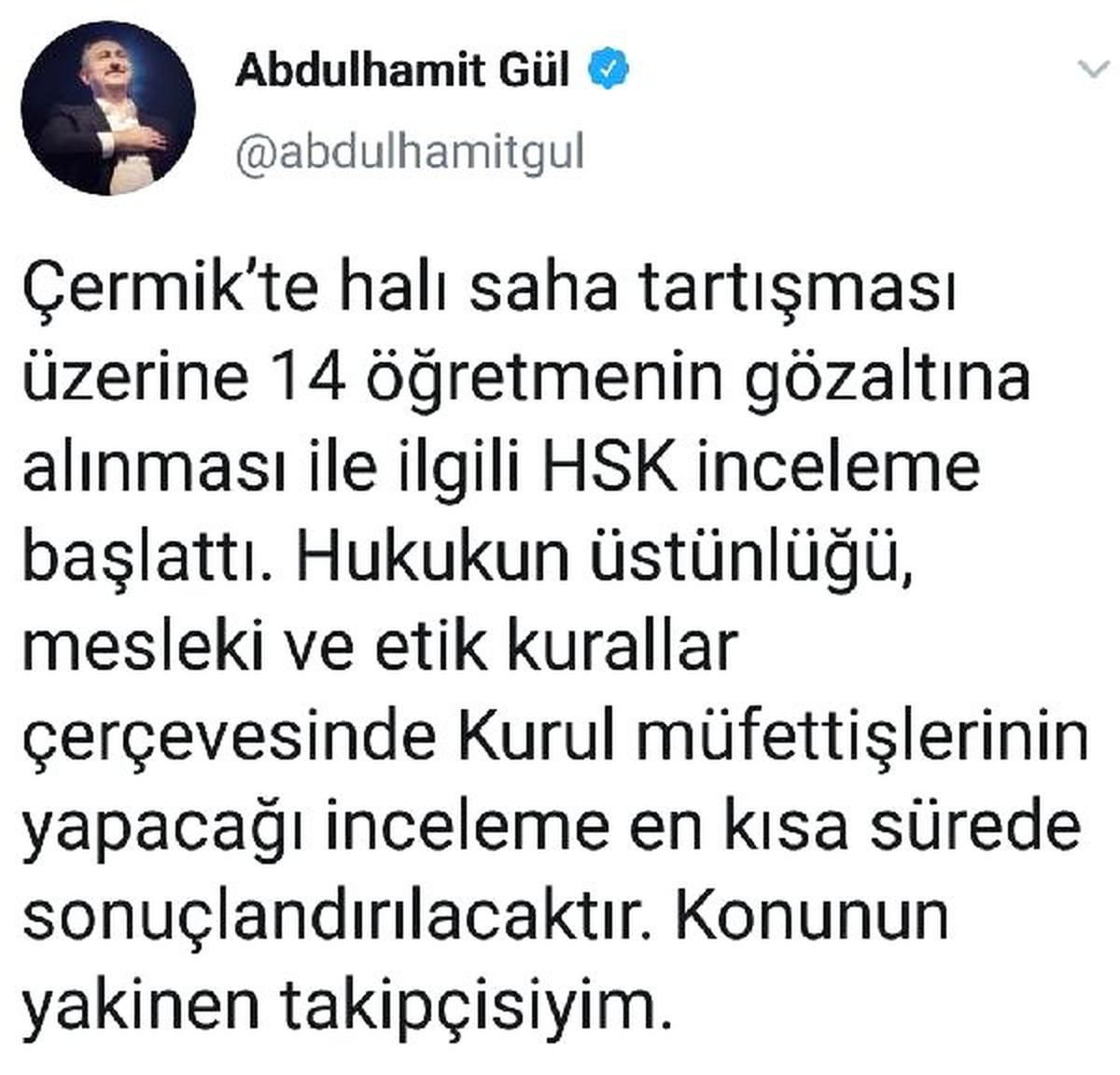 Bakan Gül: 14 Öğretmenin Gözaltına Alınması ile İlgili Hsk İnceleme Başlattı